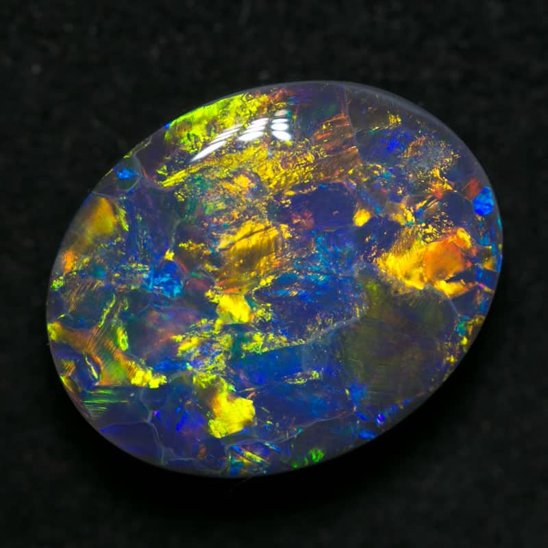 3.15 ct gem black opal 12x9.5x4.5mm - Image 3