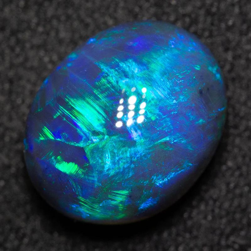 3.16 ct double-sided black crystal opal 10.4x8.4x6mm - Image 3