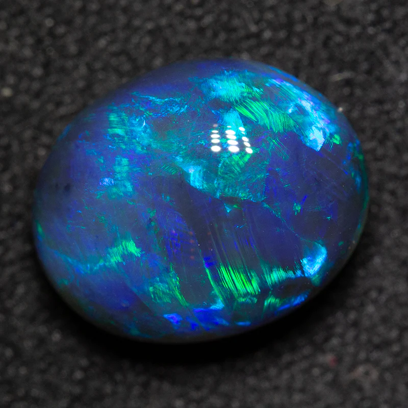 3.16 ct double-sided black crystal opal 10.4x8.4x6mm - Image 4