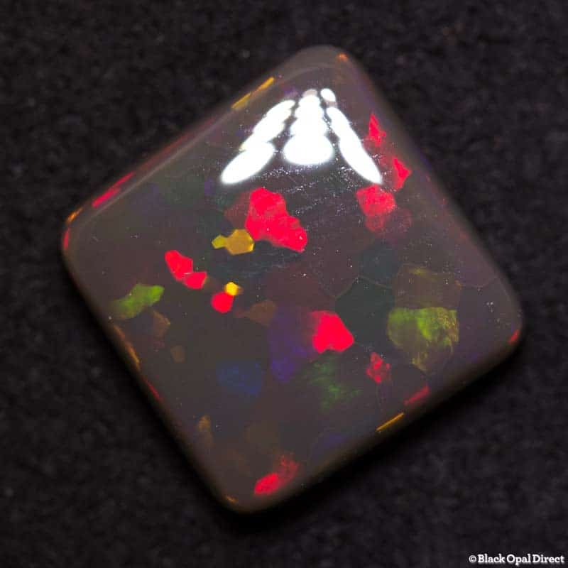 3.18 ct black opal cushion cut 10x10x3mm - Image 3