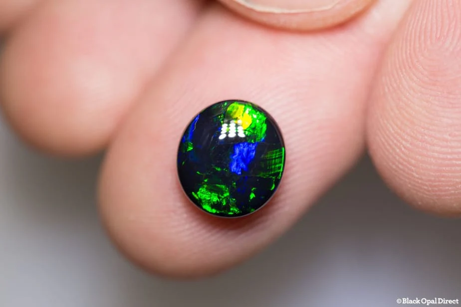 3.20 ct gem black opal 10x9.5x5mm Hidden for Helen Cook - Image 4