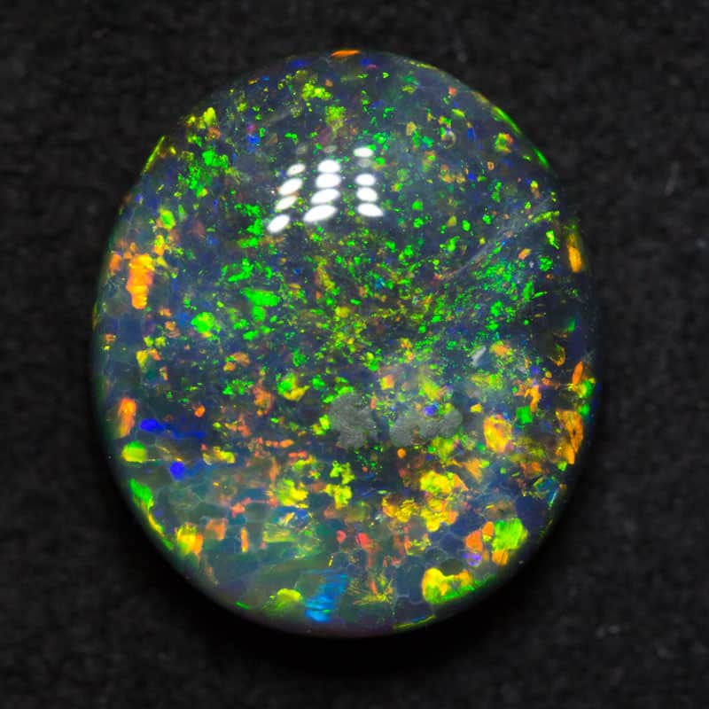 3.21 ct double sided black opal 10.9x9.6x4.6mm - Image 3