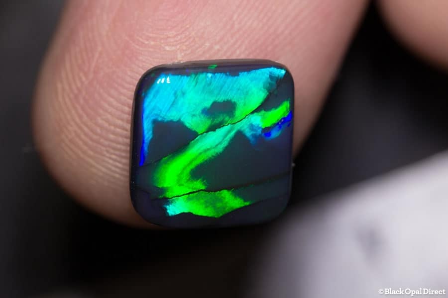 3.25 ct cushion cut black opal 11x11x3mm - Image 2