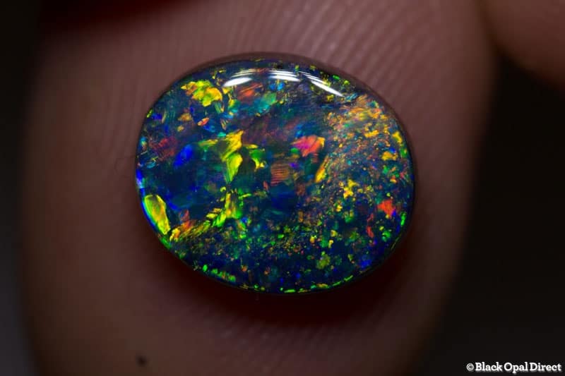 3.28 gem black opal 11x9.5x4mm - Image 2