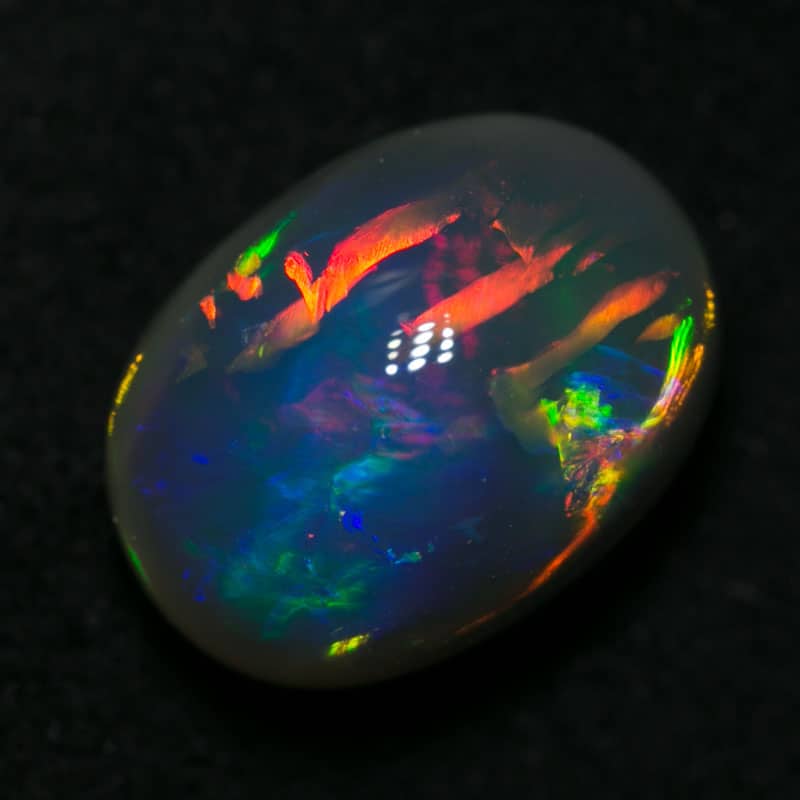 3.35ct gem black opal 10.5x8x6m m - Image 8
