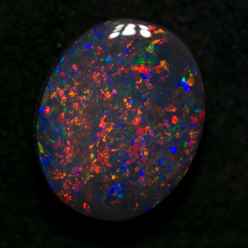 3.36 ct gem black opal for collectors 11x9x4mm - Image 3