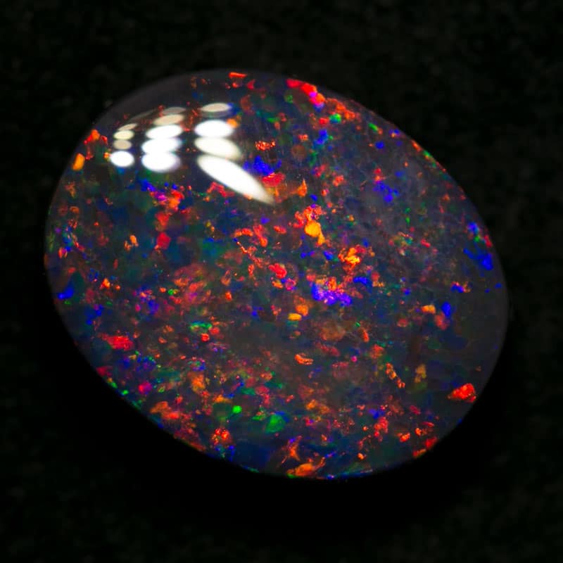3.36 ct gem black opal for collectors 11x9x4mm - Image 4