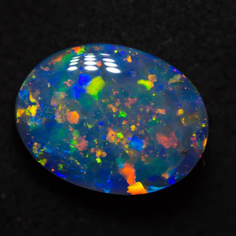 3.46 ct gem black opal 12.3x9.2x5.5mm - Image 2