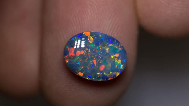 3.46 ct gem black opal 12.3x9.2x5.5mm - Image 4