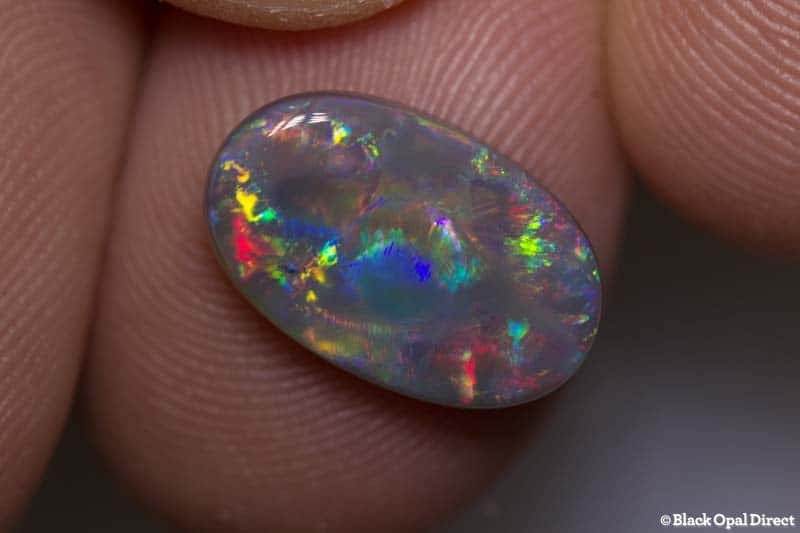 3.46 ct semi black opal 15x9.5x3mm - Image 2