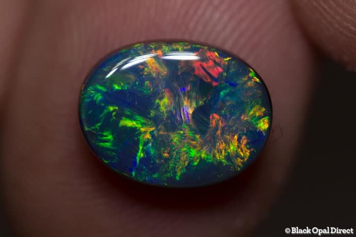 3.47 ct gem black opal 12x9x5mm - Image 2