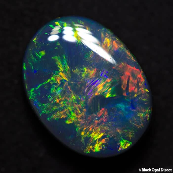 3.47 ct gem black opal 12x9x5mm - Image 3