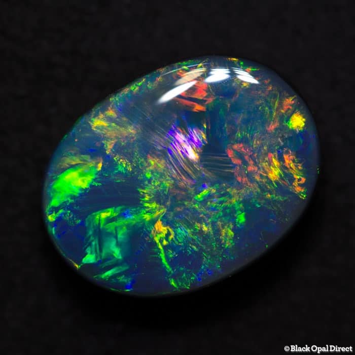 3.47 ct gem black opal 12x9x5mm - Image 4