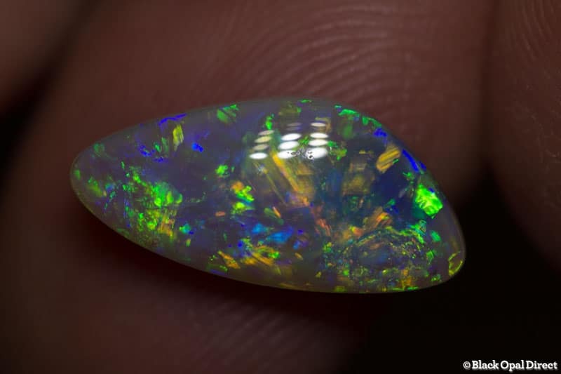 3.50 ct semi black opal 16x8x4mm - Image 2