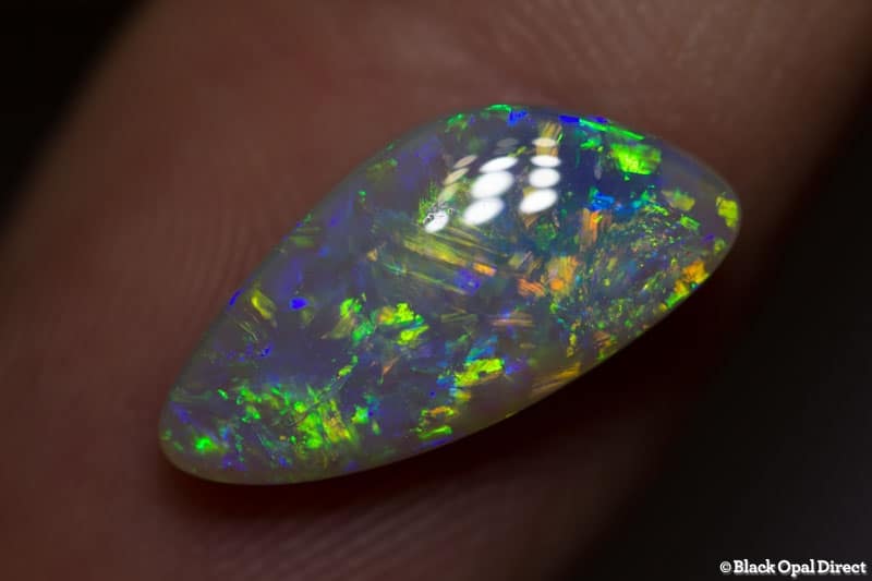 3.50 ct semi black opal 16x8x4mm - Image 3