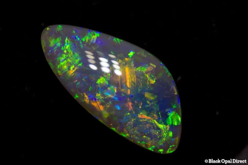 3.50 ct semi black opal 16x8x4mm - Image 4