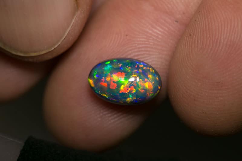 3.54ct gem black opal collectors piece 12x8x6mm - Image 2