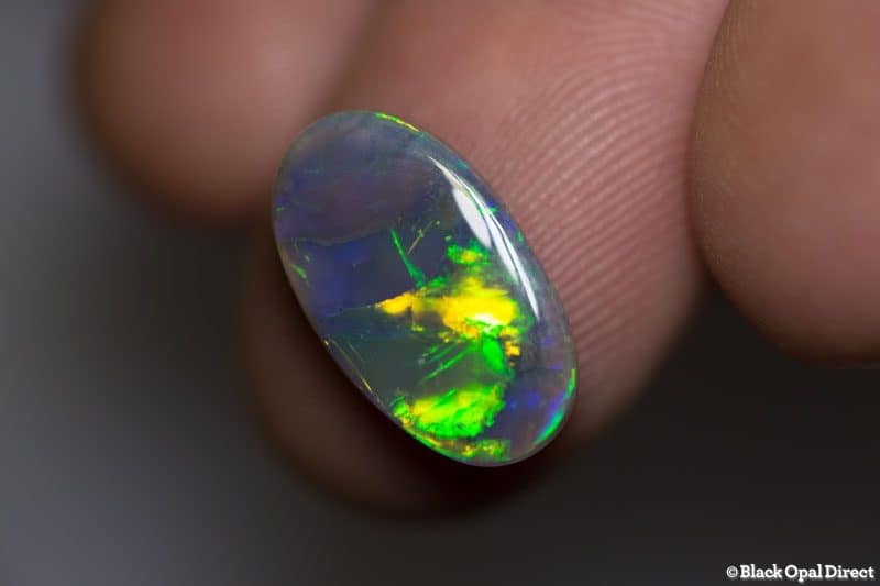 3.58 ct semi black opal 16.5x10x3mm - Image 2