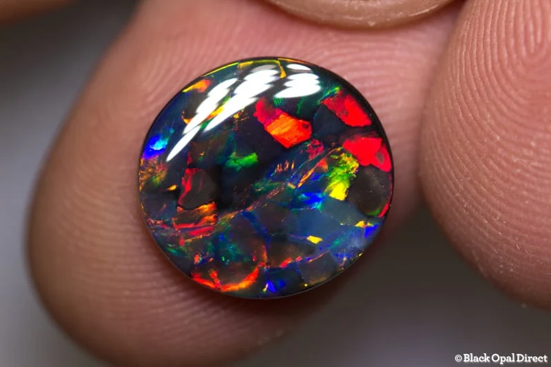 3.60 ct gem black opal collectors piece 13.8x13x2.5mm - Image 3