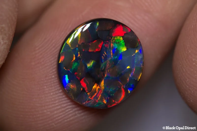 3.60 ct gem black opal collectors piece 13.8x13x2.5mm - Image 5