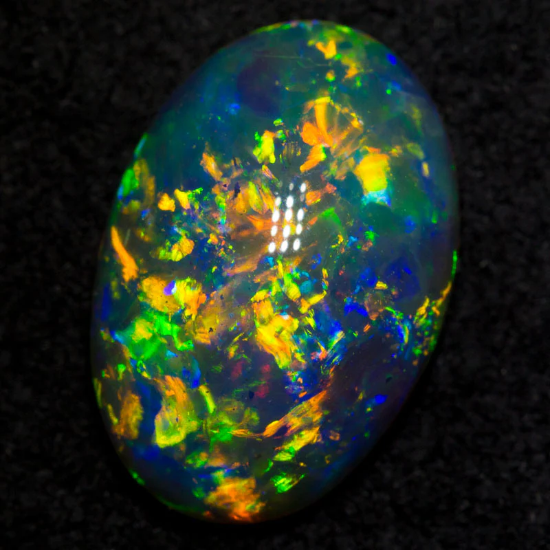 3.64 ct black crystal opal 13.8x9.5x4.7mm - Image 2