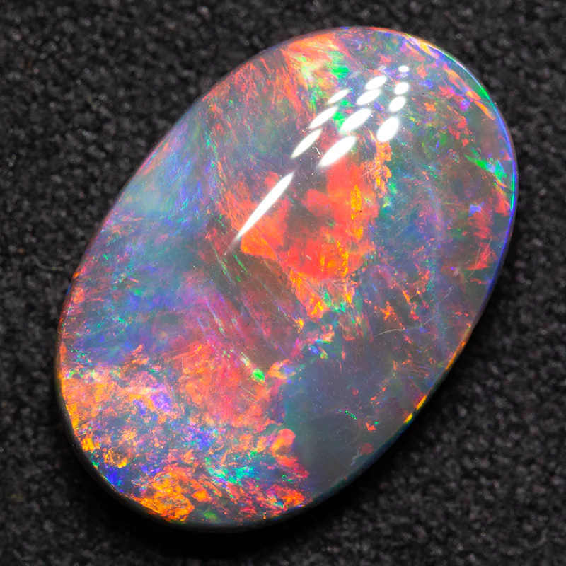 3.66 ct black opal 14x9.4x4.1mm - Image 2