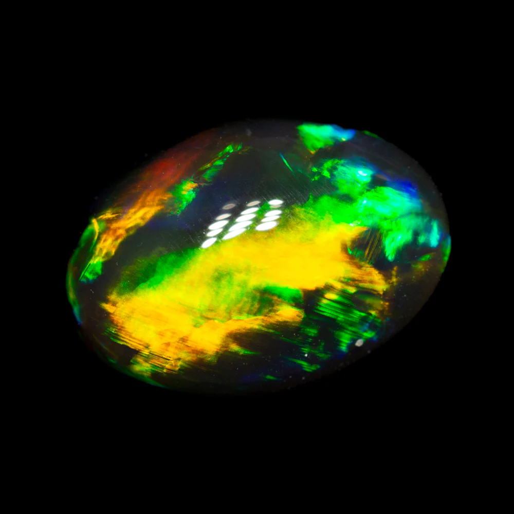 3.70 ct gem black crystal opal 11.8x8.2x6.1mm - Image 3