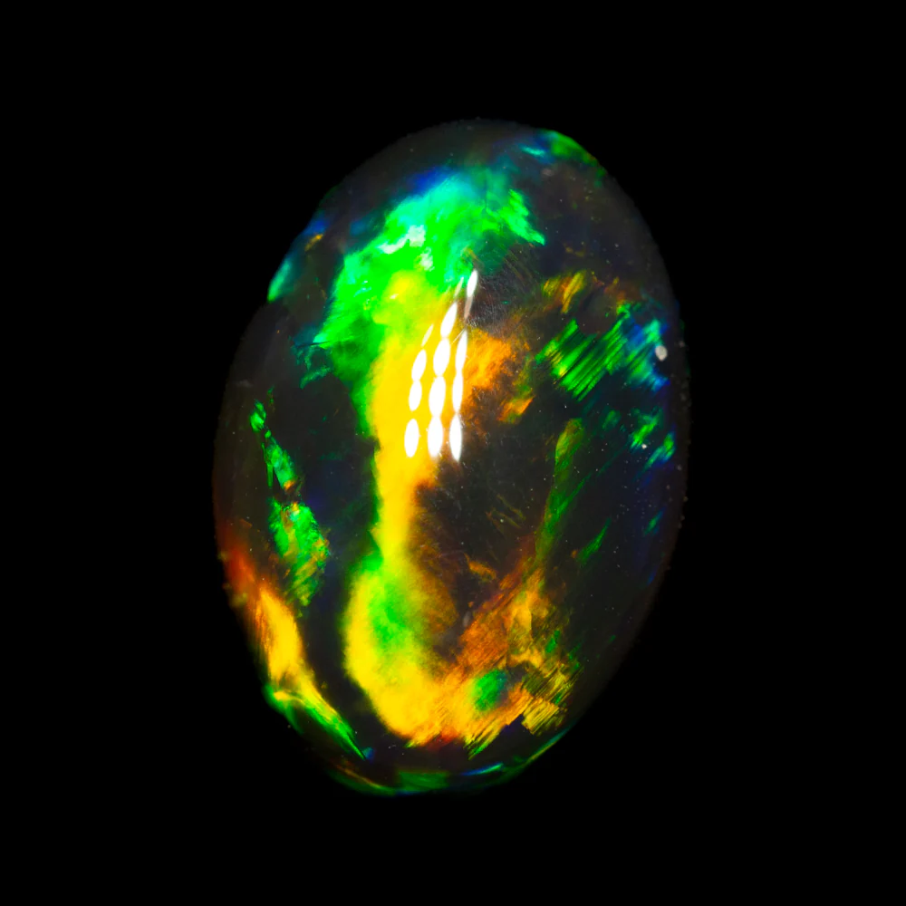 3.70 ct gem black crystal opal 11.8x8.2x6.1mm - Image 4