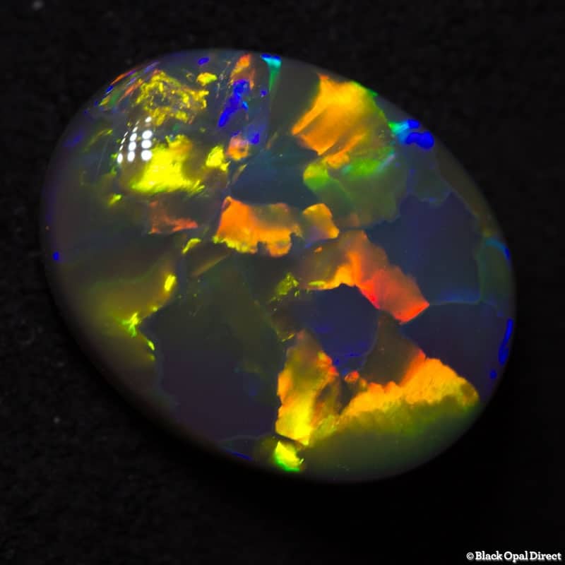 3.80 ct gem semi black opal 13x10x4.2mm - Image 4