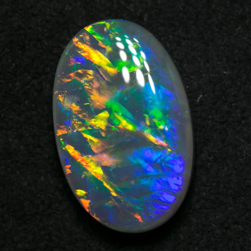 3.84 ct gem black opal 14x9x4mm - Image 3