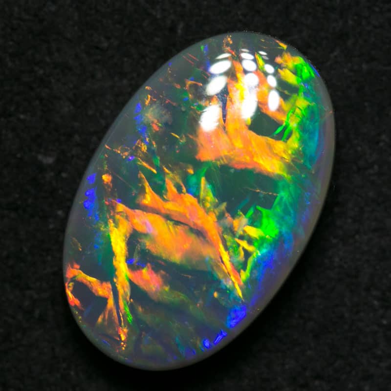 3.84 ct gem black opal 14x9x4mm - Image 4