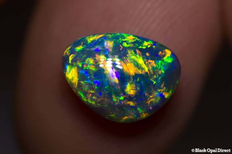 3.85 ct gem black opal 11x8.5x6mm - Image 2