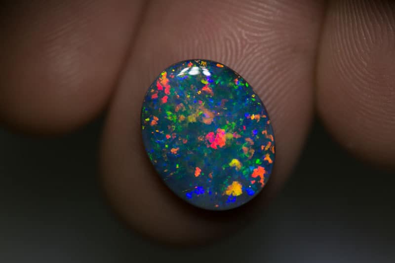 3.86 ct gem black opal 14.5x12x3mm - Image 2