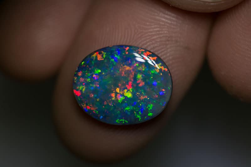 3.86 ct gem black opal 14.5x12x3mm - Image 3