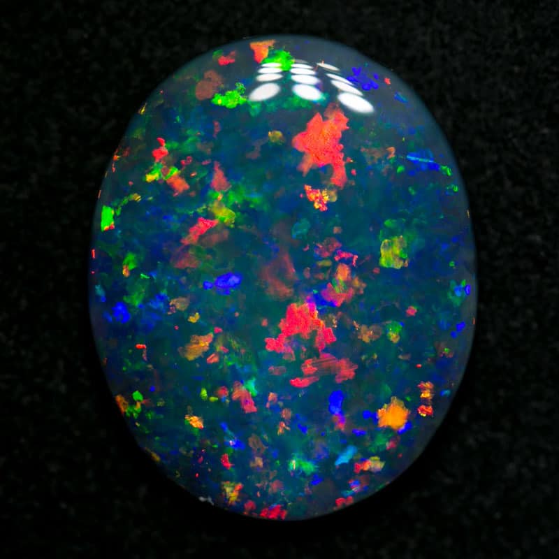 3.86 ct gem black opal 14.5x12x3mm - Image 4