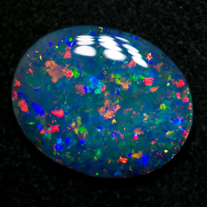 3.86 ct gem black opal 14.5x12x3mm - Image 5