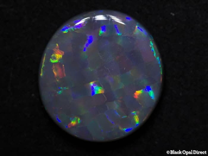 3.86 ct harlequin semi black opal 13x12.5x3mm for Szilard - Image 4