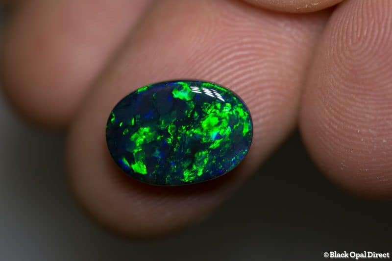 3.90 ct double sided black opal gem 13.5x10x4.5mm - Image 5