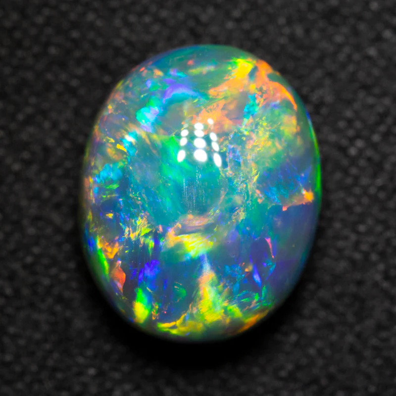 3.92 ct gem black opal 10.8x8.7x6.1mm - Image 2