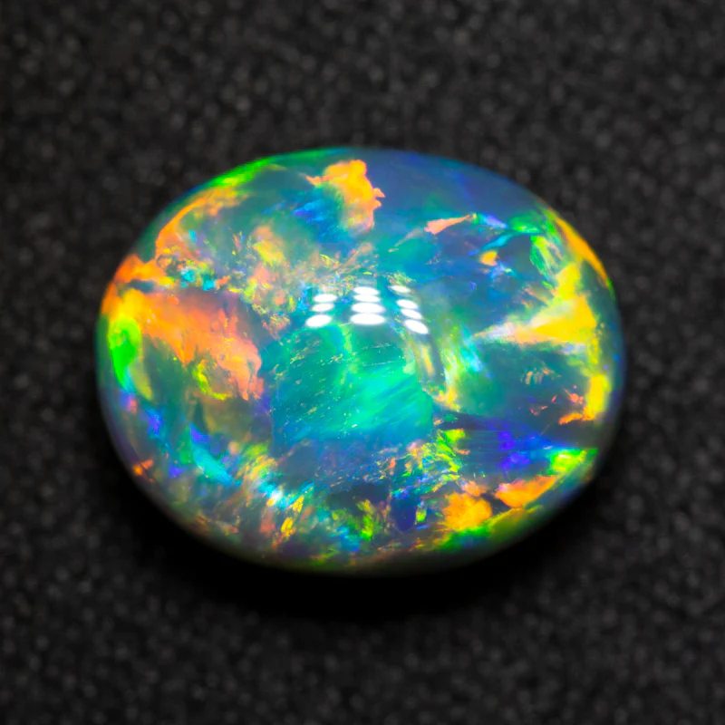 3.92 ct gem black opal 10.8x8.7x6.1mm - Image 3