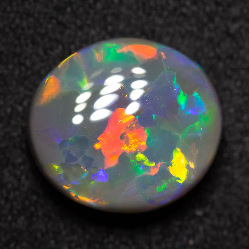 3.92 ct gem black opal 11.2x10.1x5.5mm - Image 4