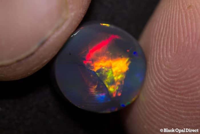 3.95 ct gem black opal 11.5x10.5x4.5mm - Image 3