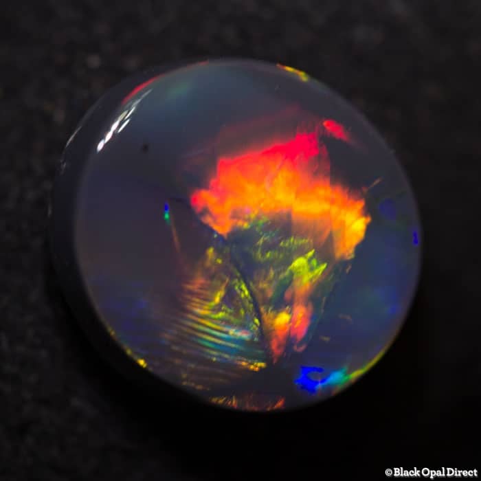 3.95 ct gem black opal 11.5x10.5x4.5mm - Image 5