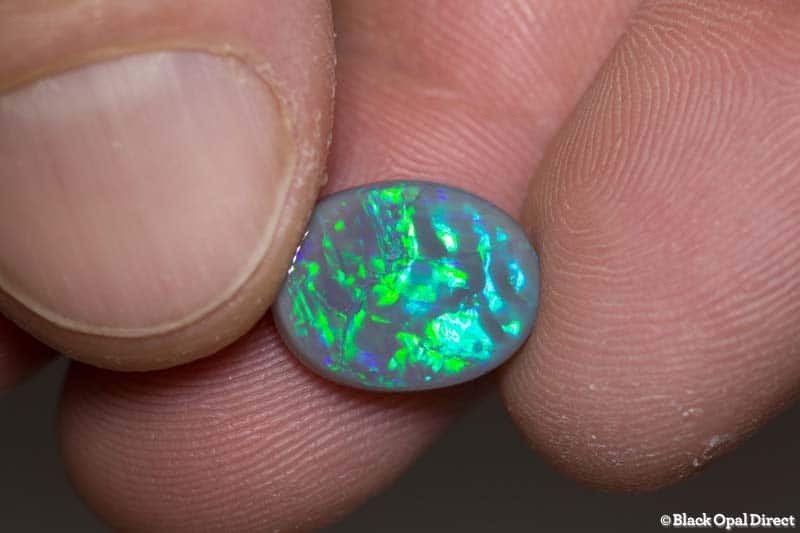 3.96 ct semi black opal 14x10x4mm - Image 4