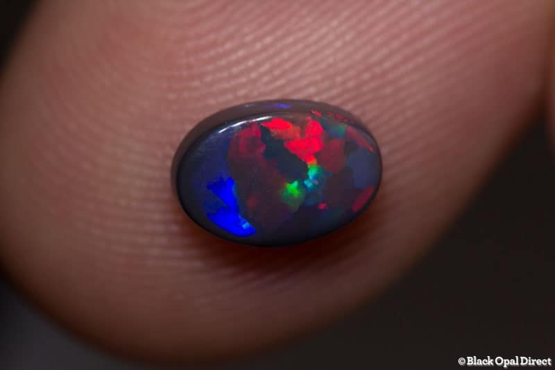 1.01 ct gem black opal 8x6x3mm - Image 2