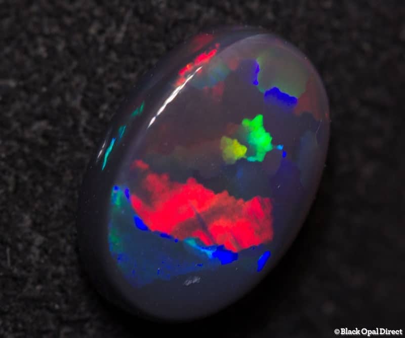 1.01 ct gem black opal 8x6x3mm - Image 3
