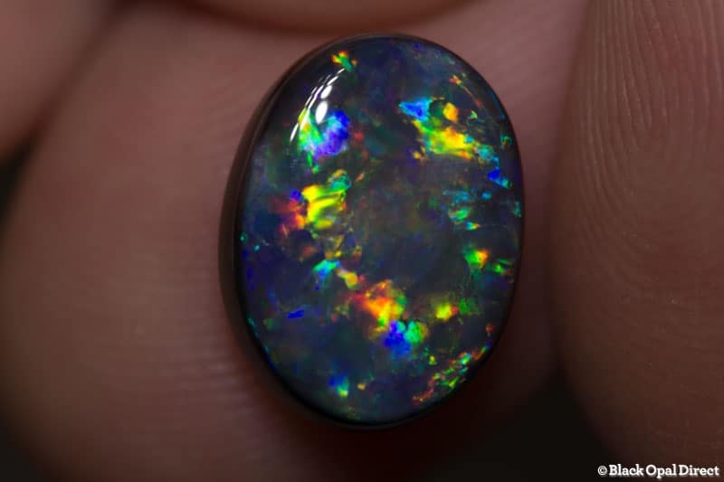 4.01 ct gem black opal collectors piece 12x9.5x5mm - Image 3
