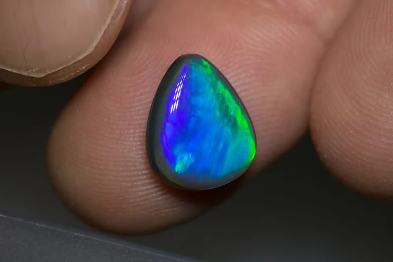 4.02 ct gem black opal 13x10.5x5mm - Image 3