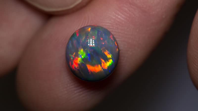 4.02ct gem black opal 10mm round x6mm - Image 2