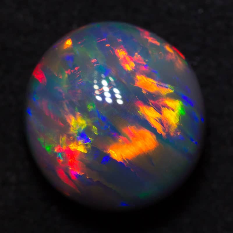4.02ct gem black opal 10mm round x6mm - Image 3